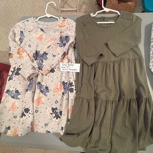Old Navy Floral and Olive Kids Dresses